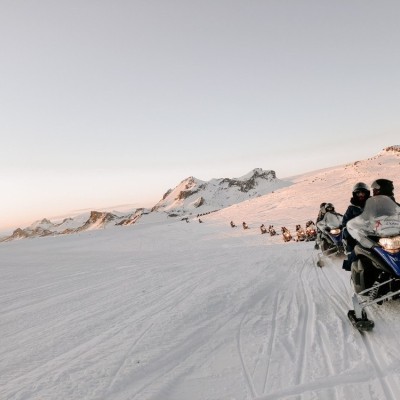 Sneeuwscooters in Lapland