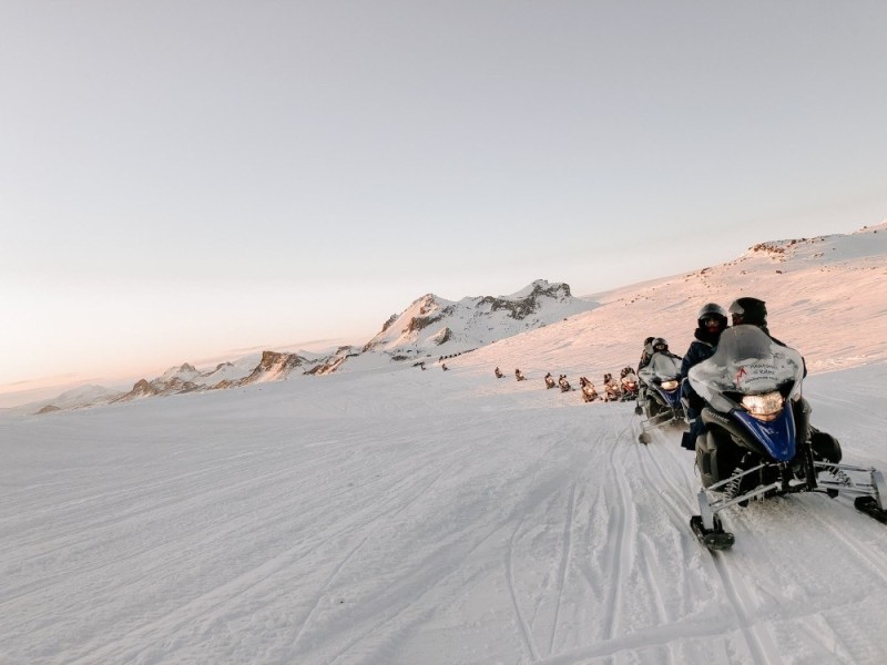 Sneeuwscooters in Lapland